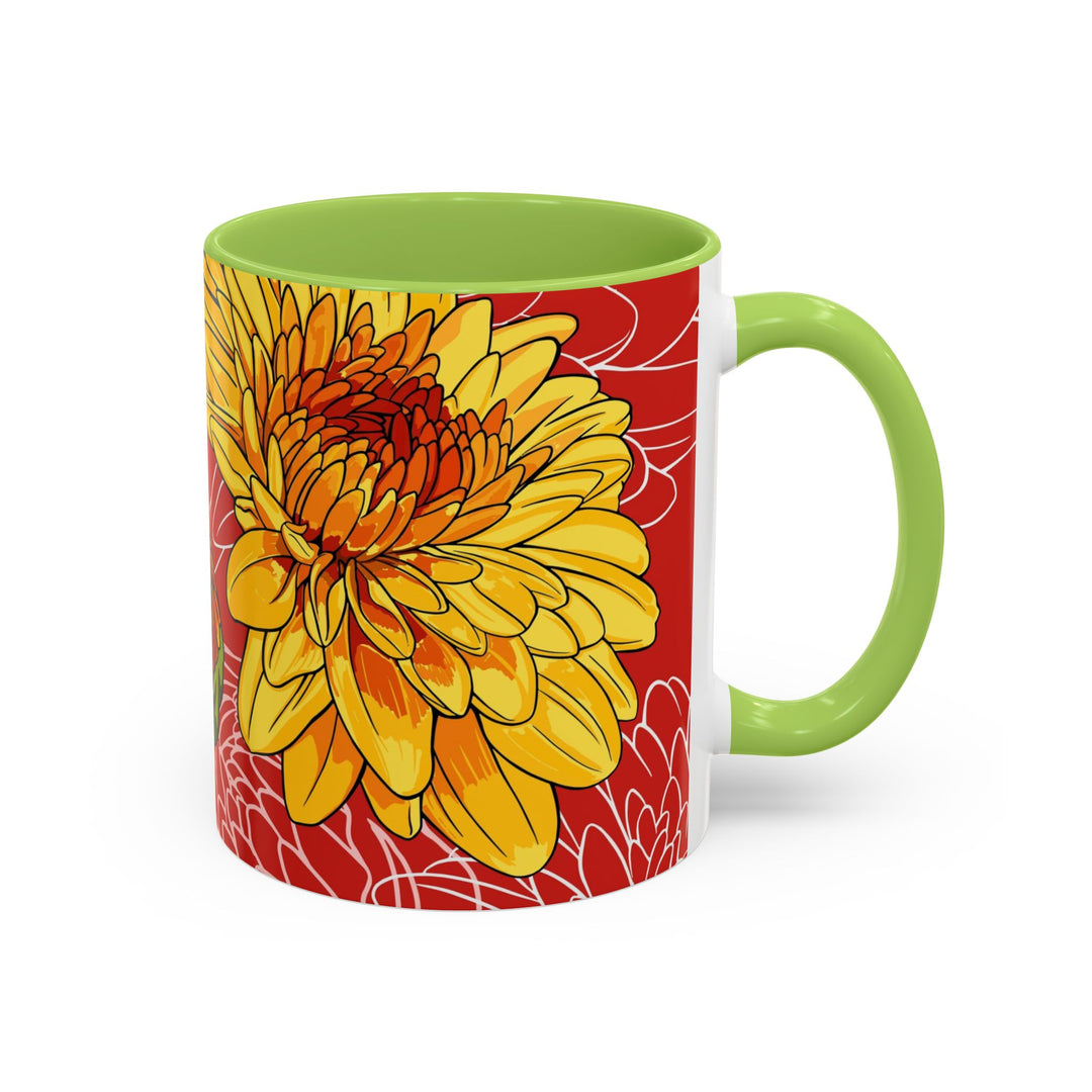 Chrysanthemum Ceramic Coffee Mug – November Birth Month Flower