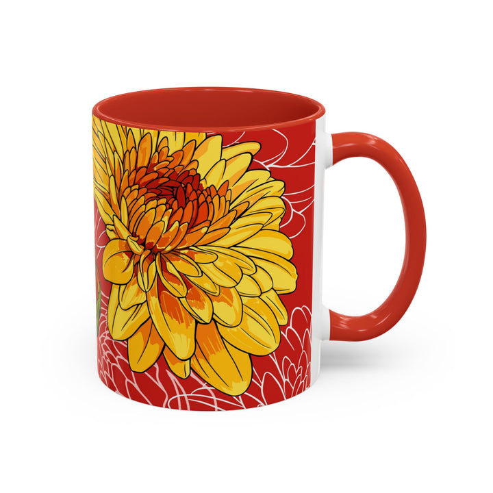 Chrysanthemum Ceramic Coffee Mug – November Birth Month Flower