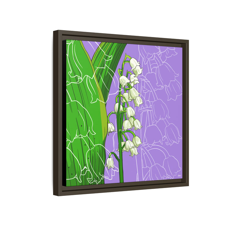 Lily of the Valley: May Birth Month Flower — Framed Canvas Print Wall Art