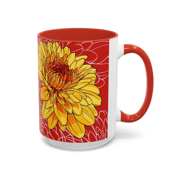 Chrysanthemum Ceramic Coffee Mug – November Birth Month Flower