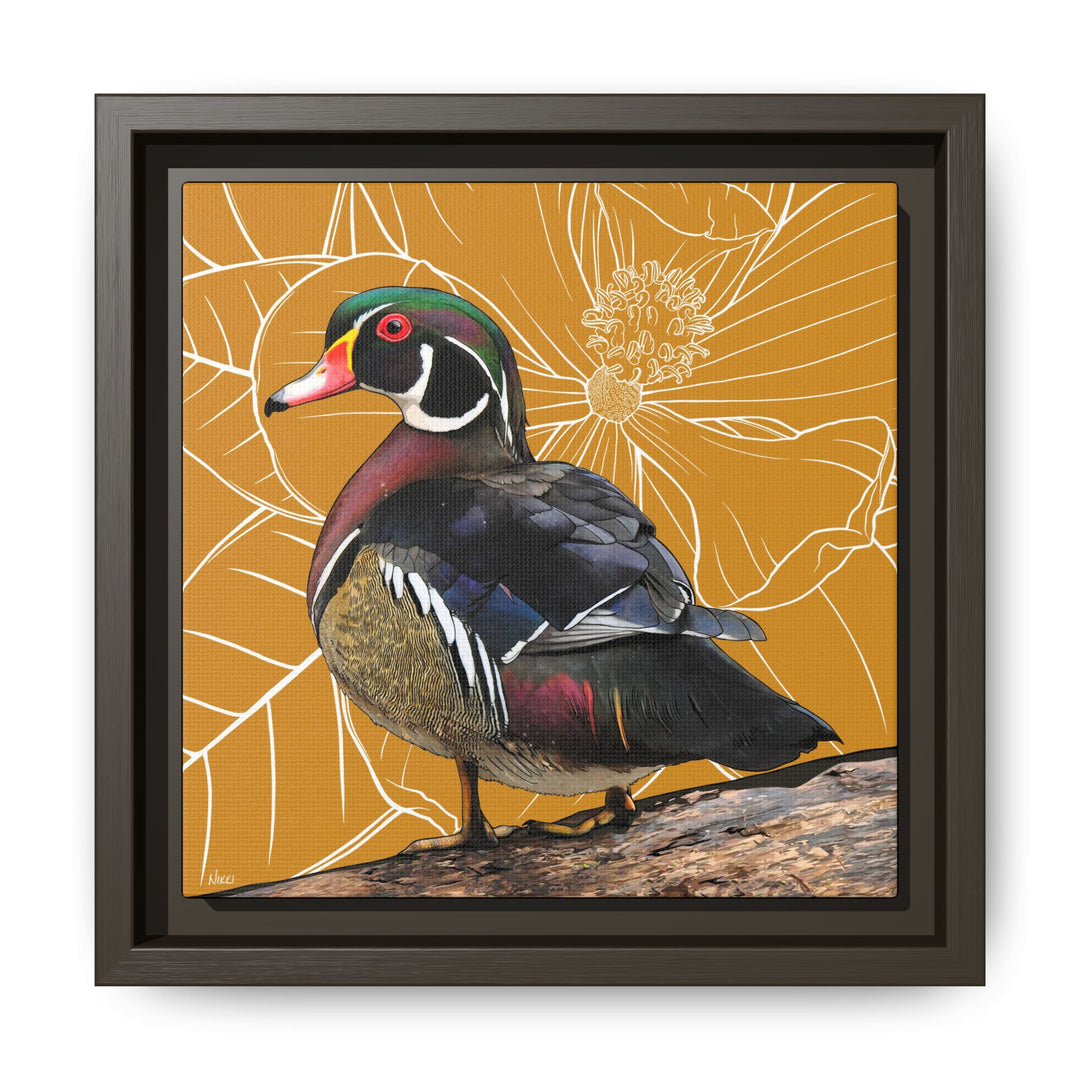 Wood Duck: Mississippi State Bird — Framed Canvas Print Wall Art