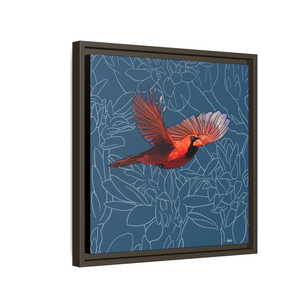 Northern Cardinal: Kentucky State Bird — Framed Canvas Print