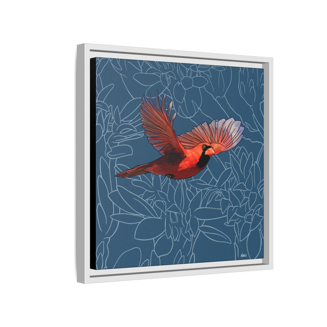 Northern Cardinal: Kentucky State Bird — Framed Canvas Print