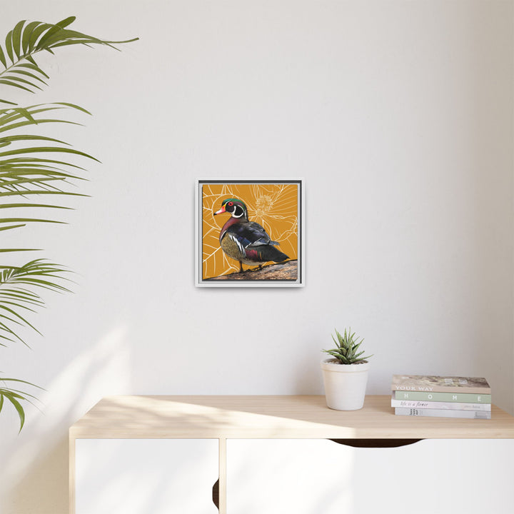 Wood Duck: Mississippi State Bird — Framed Canvas Print Wall Art