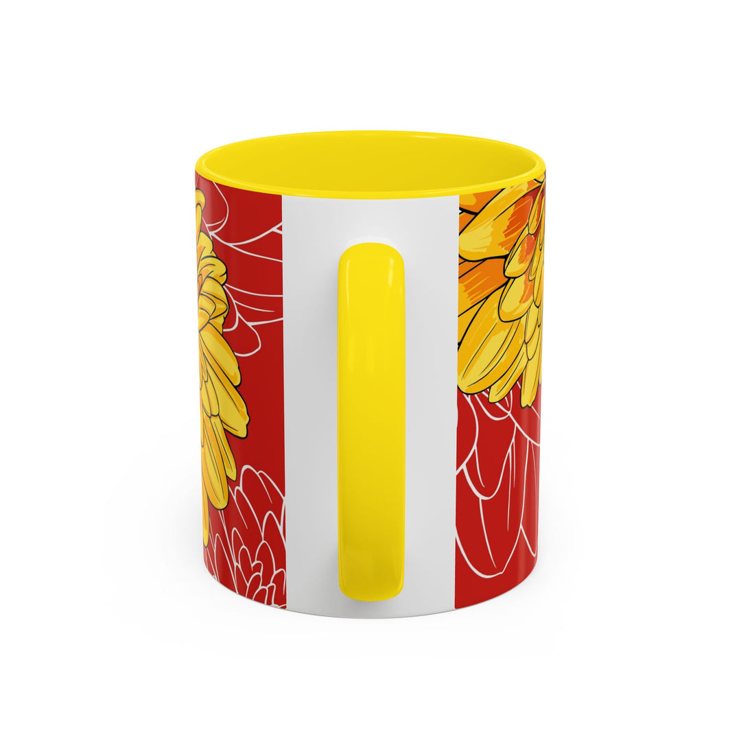 Chrysanthemum Ceramic Coffee Mug – November Birth Month Flower