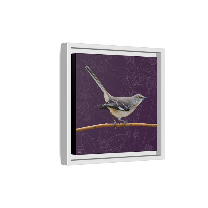Northern Mockingbird: Florida State Bird — Framed Canvas Print Wall Art