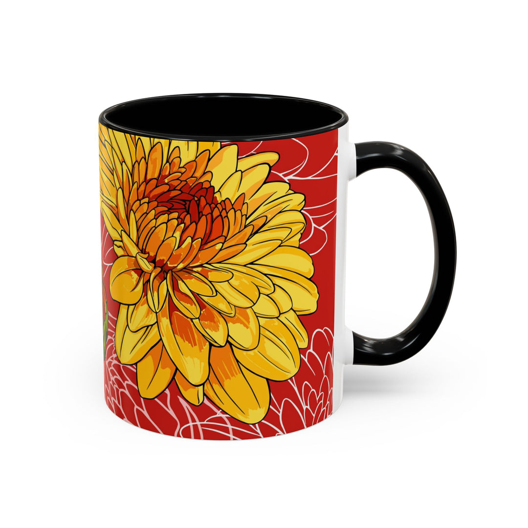Chrysanthemum Ceramic Coffee Mug – November Birth Month Flower
