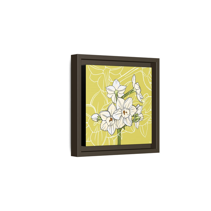 Paperwhite: December Birth Month Flower — Framed Canvas Print Wall Art