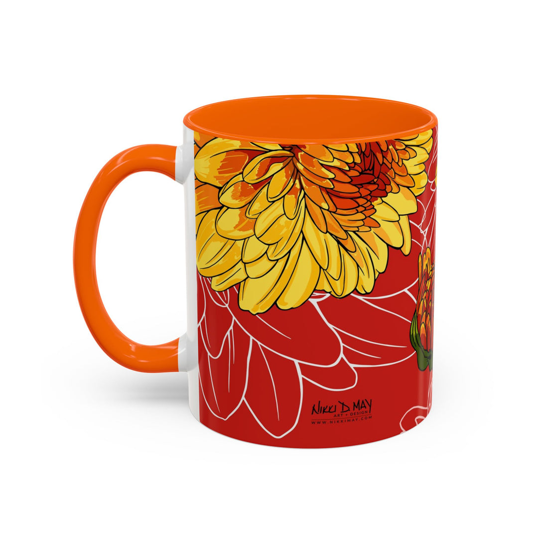 Chrysanthemum Ceramic Coffee Mug – November Birth Month Flower