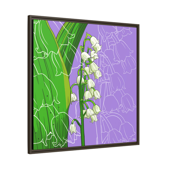 Lily of the Valley: May Birth Month Flower — Framed Canvas Print Wall Art