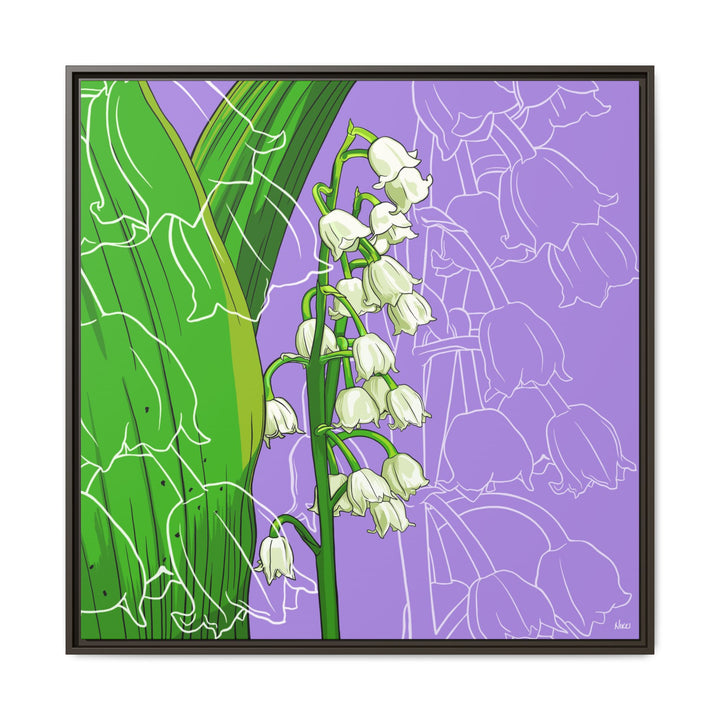 Lily of the Valley: May Birth Month Flower — Framed Canvas Print Wall Art