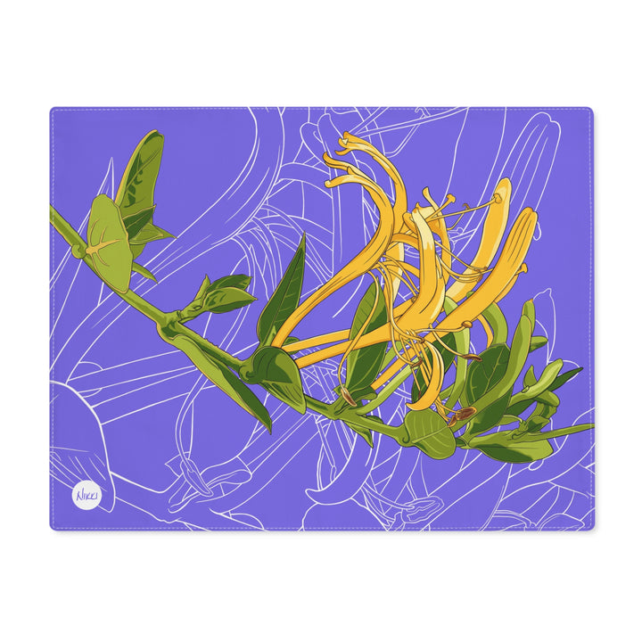 Honeysuckle Cotton Twill Placemat — June Birth Month Flower