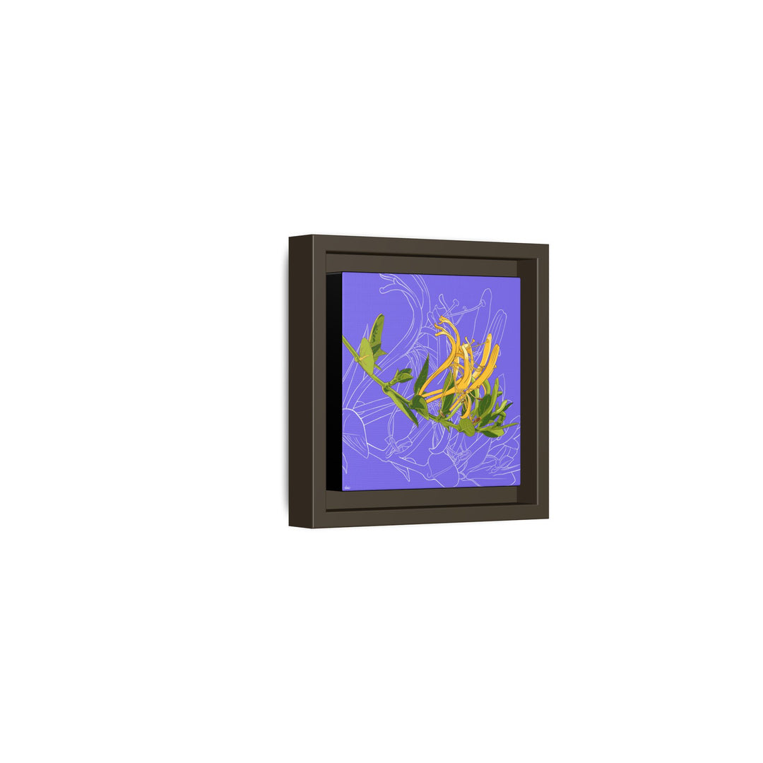 Honeysuckle: June Birth Month Flower — Framed Canvas Print Wall Art