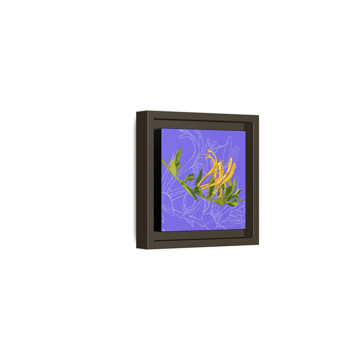 Honeysuckle: June Birth Month Flower — Framed Canvas Print Wall Art