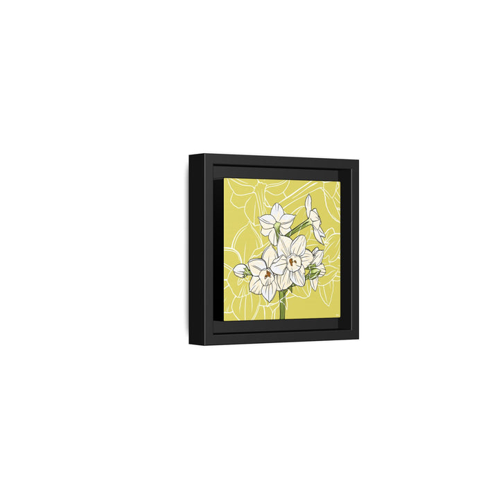 Paperwhite: December Birth Month Flower — Framed Canvas Print Wall Art