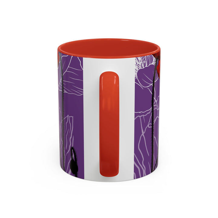 Poppy Ceramic Coffee Mug — August Birth Month Flower
