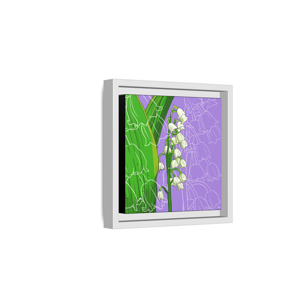 Lily of the Valley: May Birth Month Flower — Framed Canvas Print Wall Art
