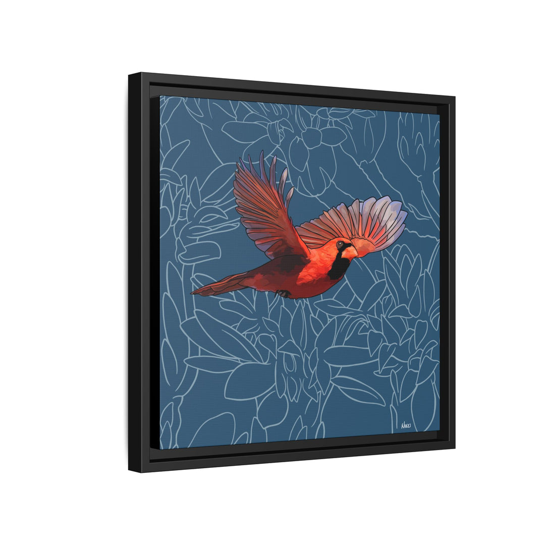 Northern Cardinal: Kentucky State Bird — Framed Canvas Print