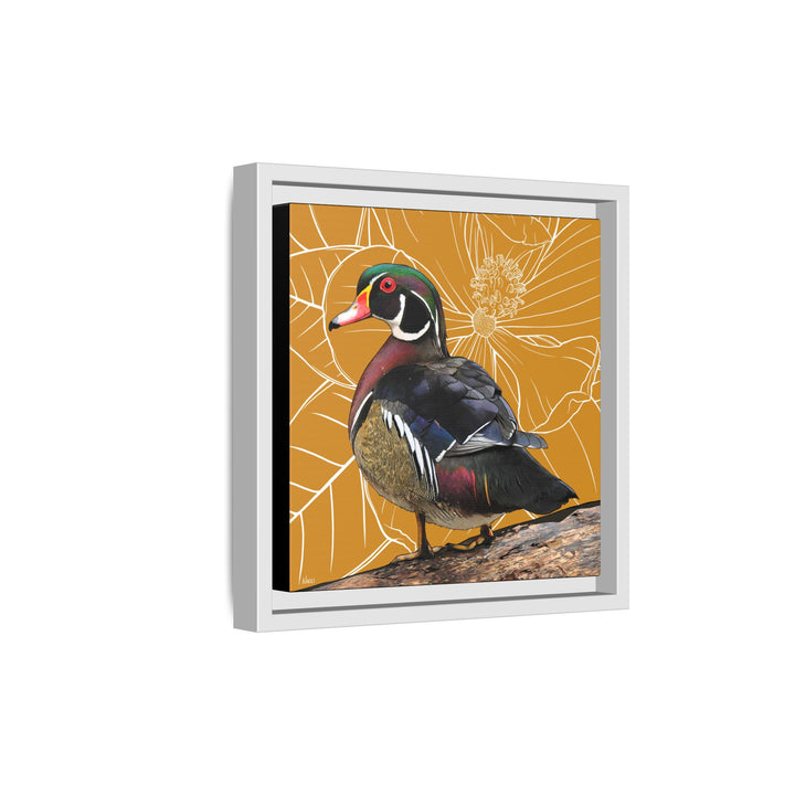 Wood Duck: Mississippi State Bird — Framed Canvas Print Wall Art