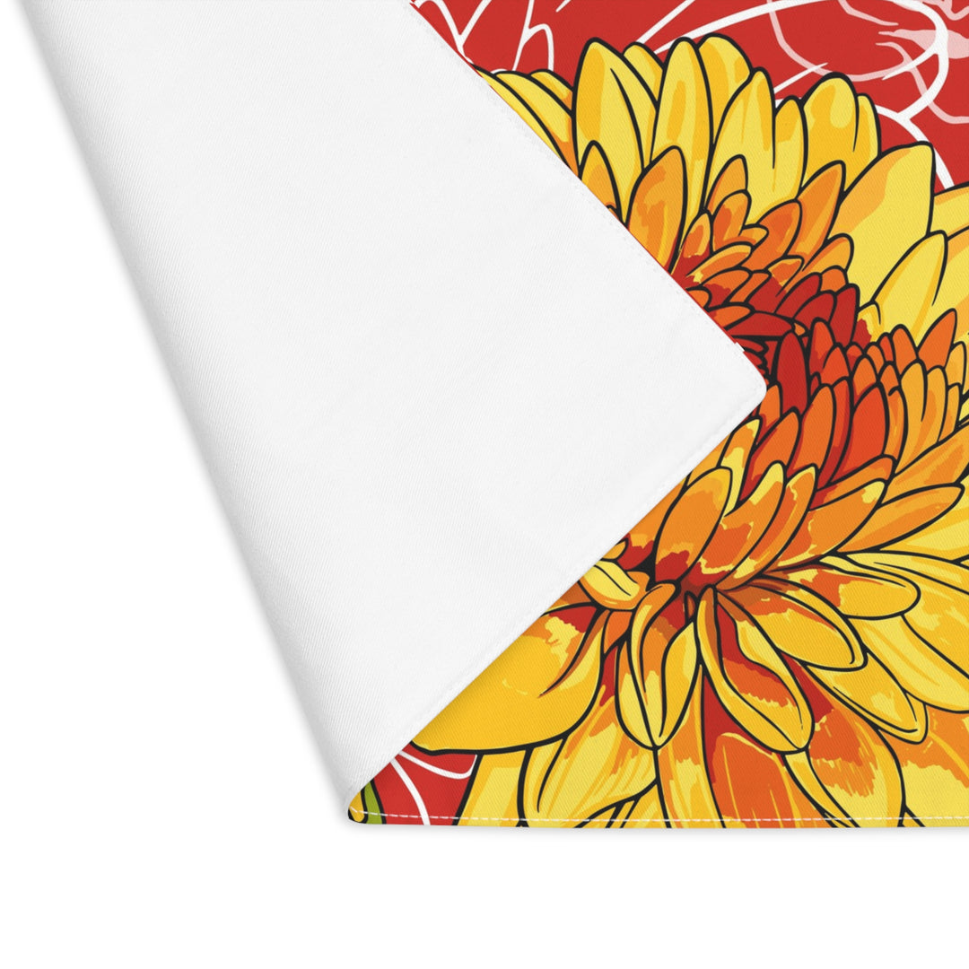 Chrysanthemum Cotton Twill Placemat — November Birth Month Flower
