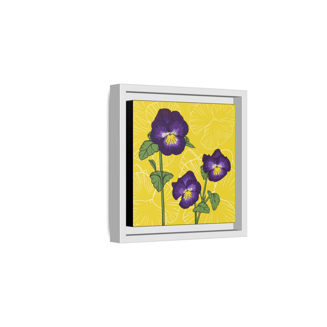 Violet: February Birth Month Flower — Framed Canvas Print Wall Art