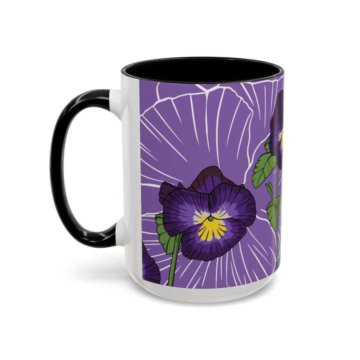 Violet Ceramic Coffee Mug — February Birth Month Flower