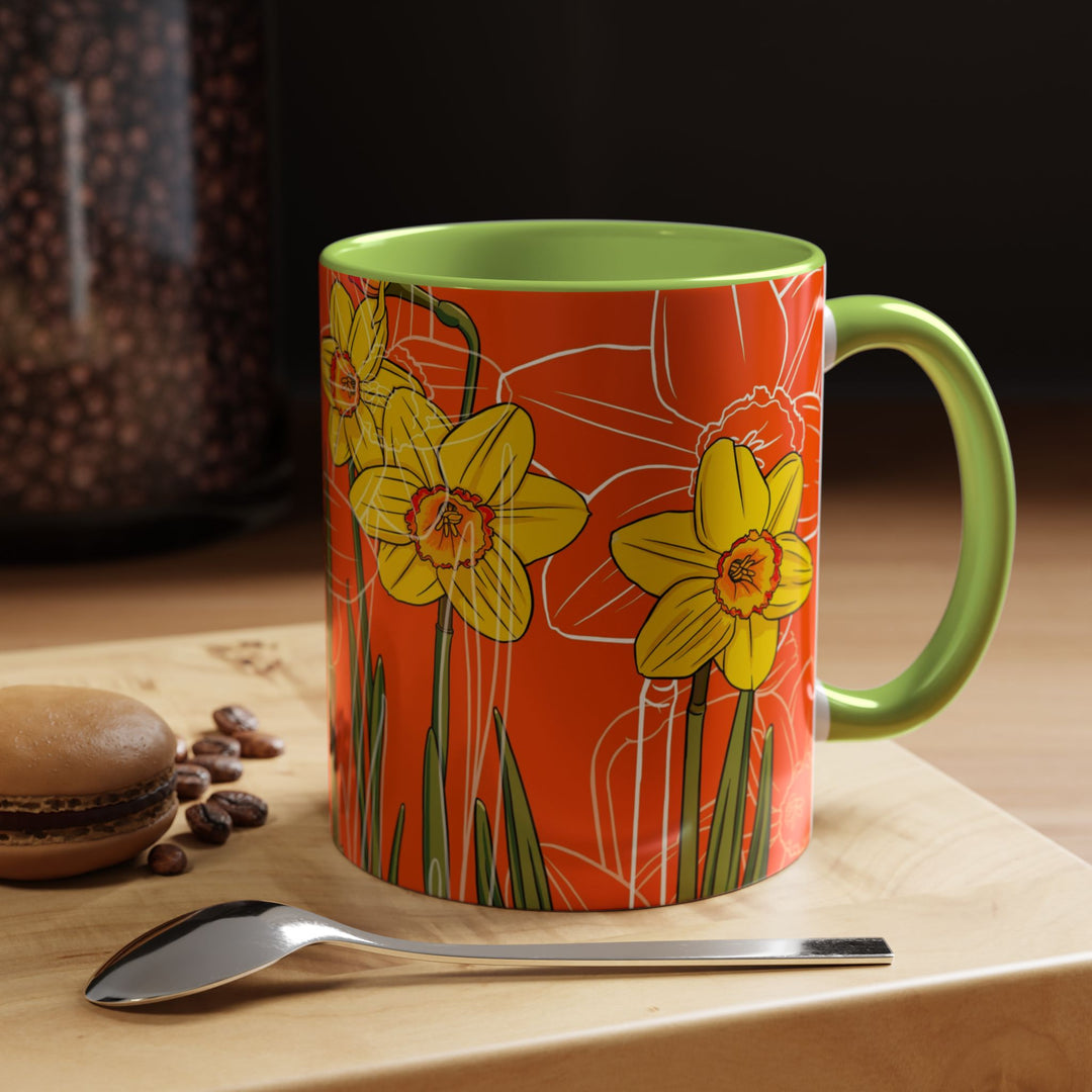 Daffodil Ceramic Coffee Mug — March Birth Month Flower