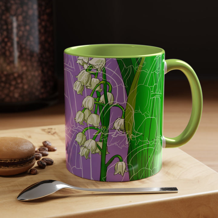 Lily of the Valley Ceramic Coffee Mug — May Birth Month Flower