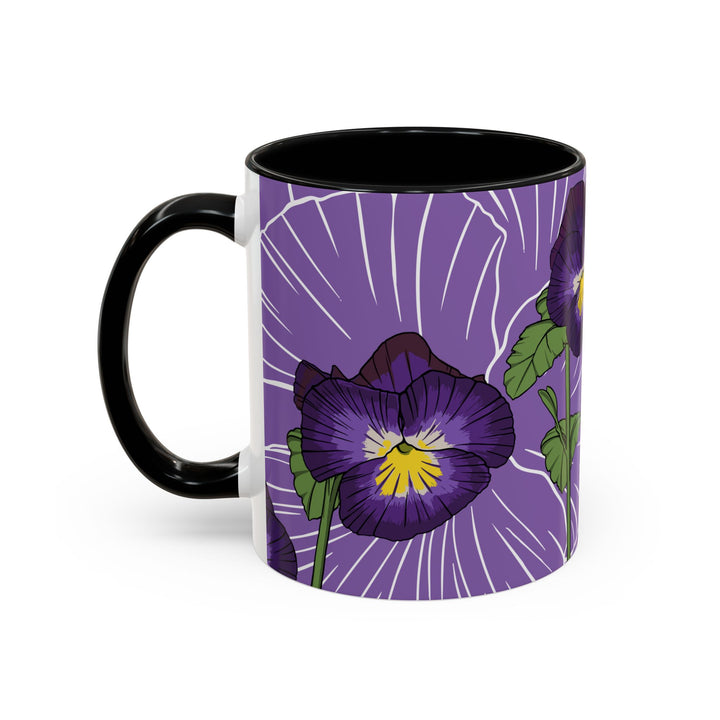 Violet Ceramic Coffee Mug — February Birth Month Flower