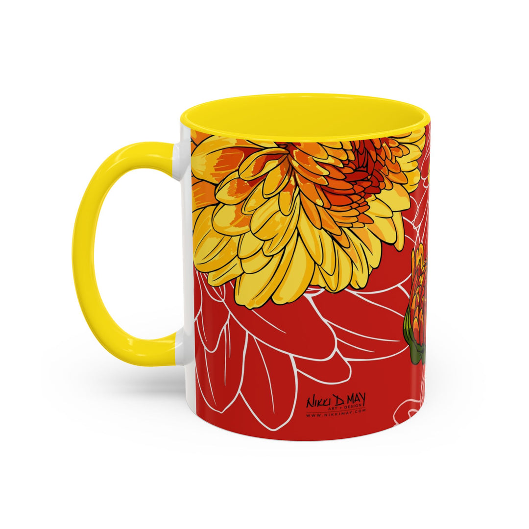 Chrysanthemum Ceramic Coffee Mug – November Birth Month Flower