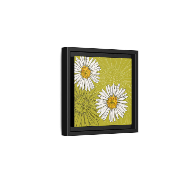 Daisy: April Birth Month Flower — Framed Canvas Print Wall Art
