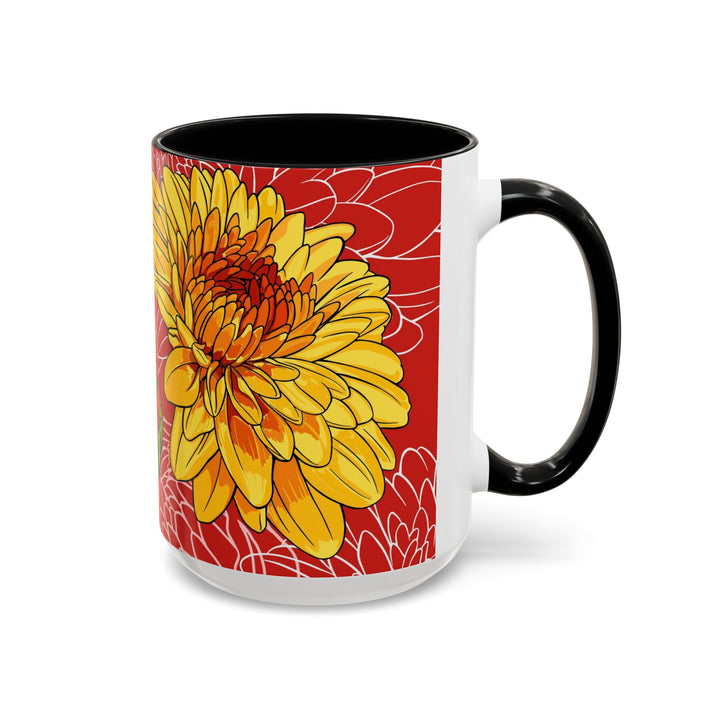 Chrysanthemum Ceramic Coffee Mug – November Birth Month Flower