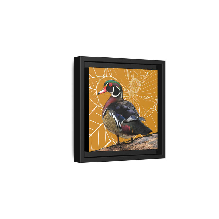 Wood Duck: Mississippi State Bird — Framed Canvas Print Wall Art