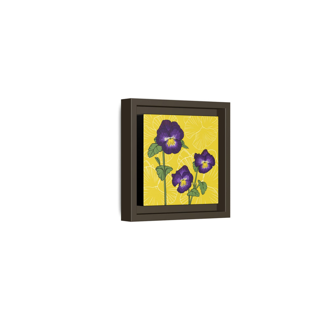 Violet: February Birth Month Flower — Framed Canvas Print Wall Art