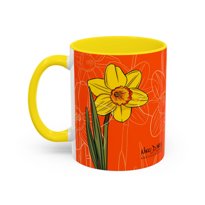 Daffodil Ceramic Coffee Mug — March Birth Month Flower