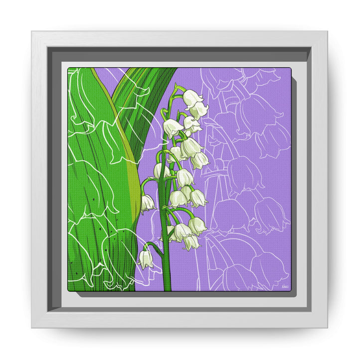 Lily of the Valley: May Birth Month Flower — Framed Canvas Print Wall Art