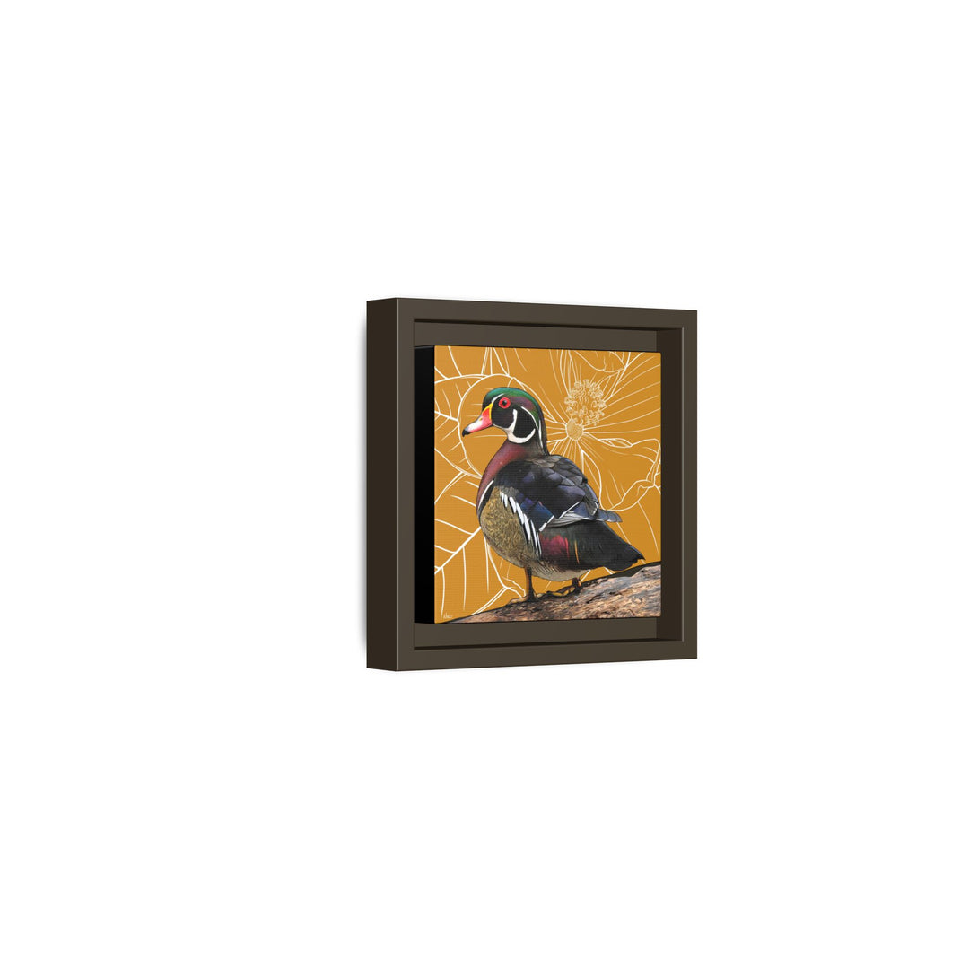 Wood Duck: Mississippi State Bird — Framed Canvas Print Wall Art