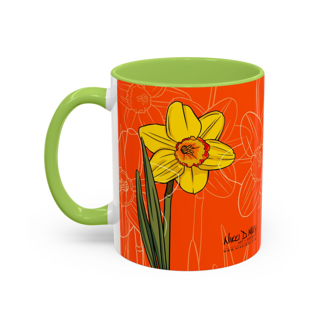Daffodil Ceramic Coffee Mug — March Birth Month Flower