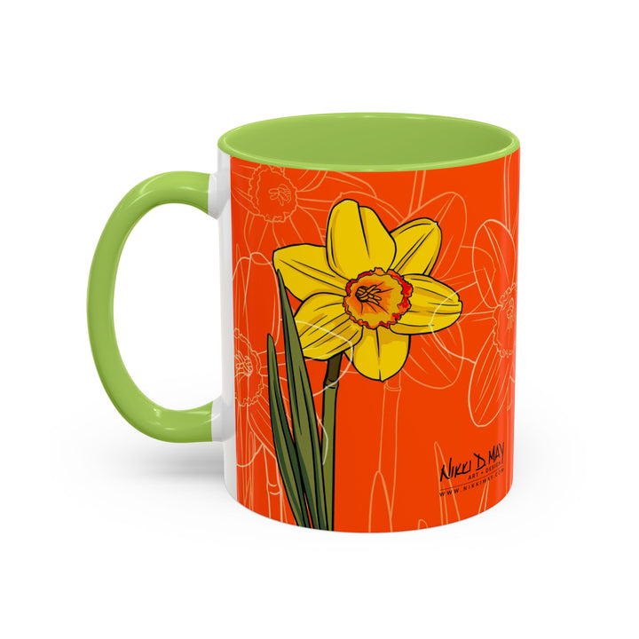 Daffodil Ceramic Coffee Mug — March Birth Month Flower