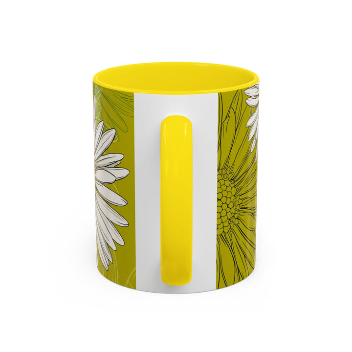 Daisy Ceramic Coffee Mug — April Birth Month Flower