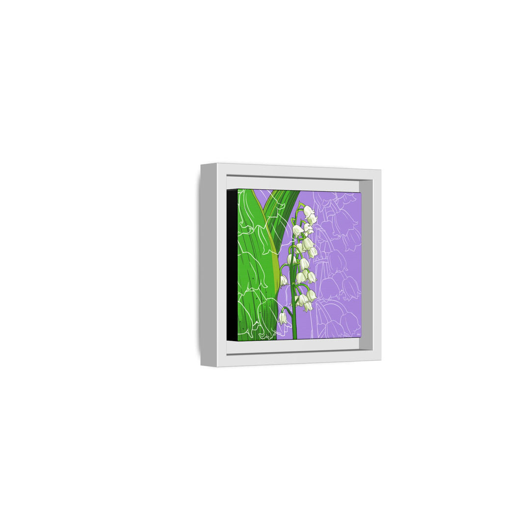 Lily of the Valley: May Birth Month Flower — Framed Canvas Print Wall Art
