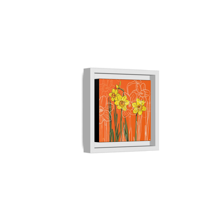 Daffodil: March Birth Month Flower — Framed Canvas Print Wall Art
