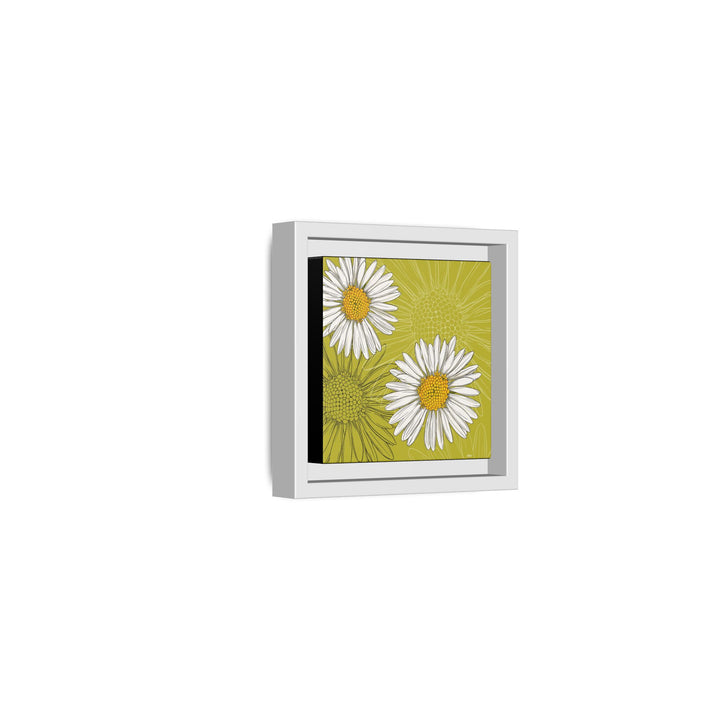 Daisy: April Birth Month Flower — Framed Canvas Print Wall Art