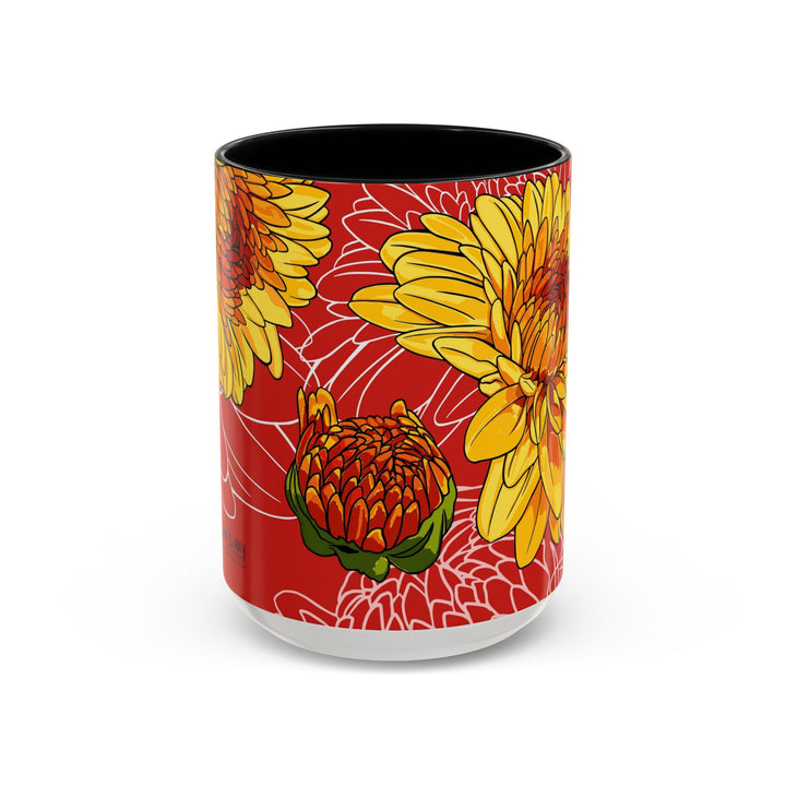 Chrysanthemum Ceramic Coffee Mug – November Birth Month Flower