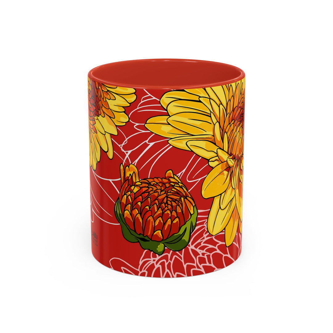 Chrysanthemum Ceramic Coffee Mug – November Birth Month Flower