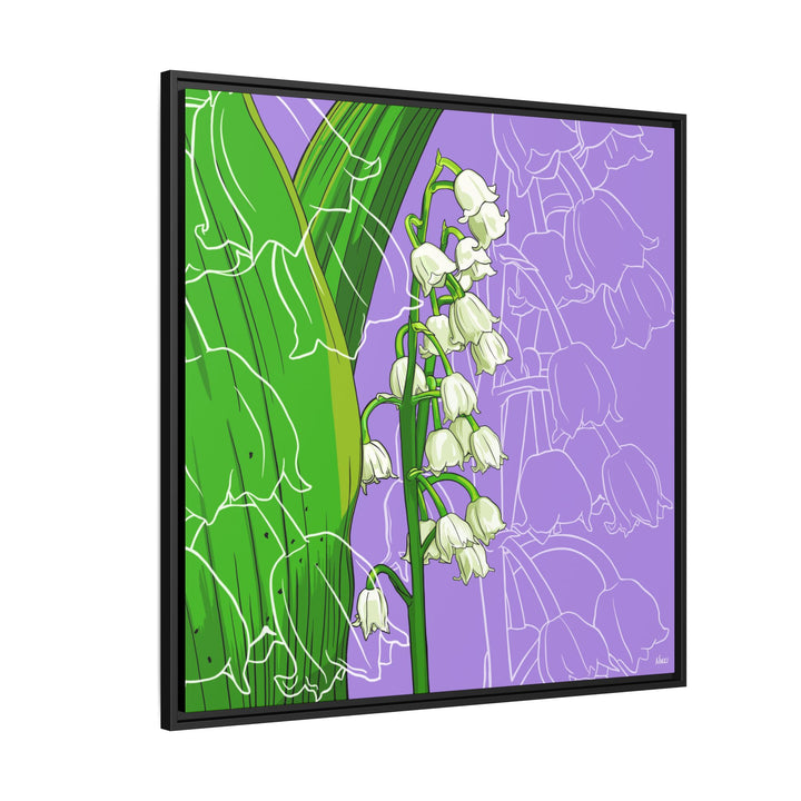Lily of the Valley: May Birth Month Flower — Framed Canvas Print Wall Art