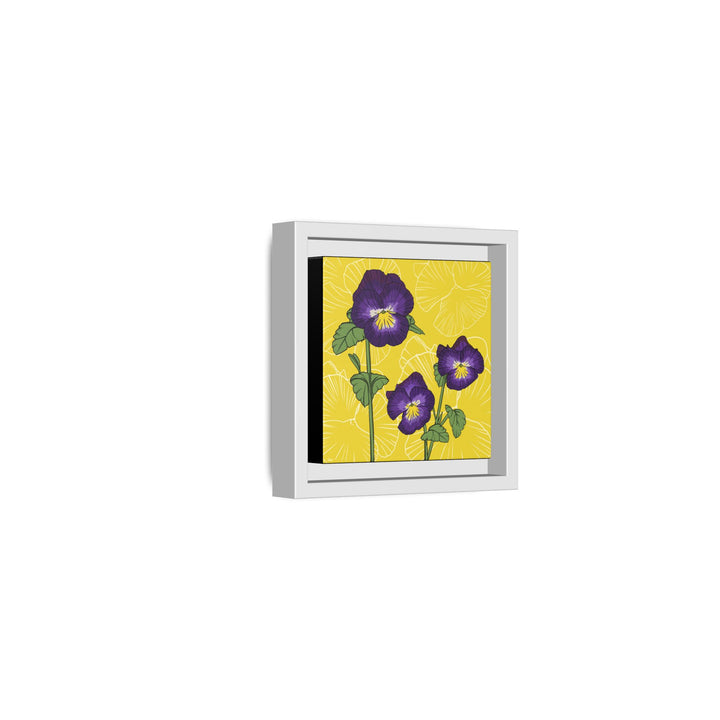 Violet: February Birth Month Flower — Framed Canvas Print Wall Art