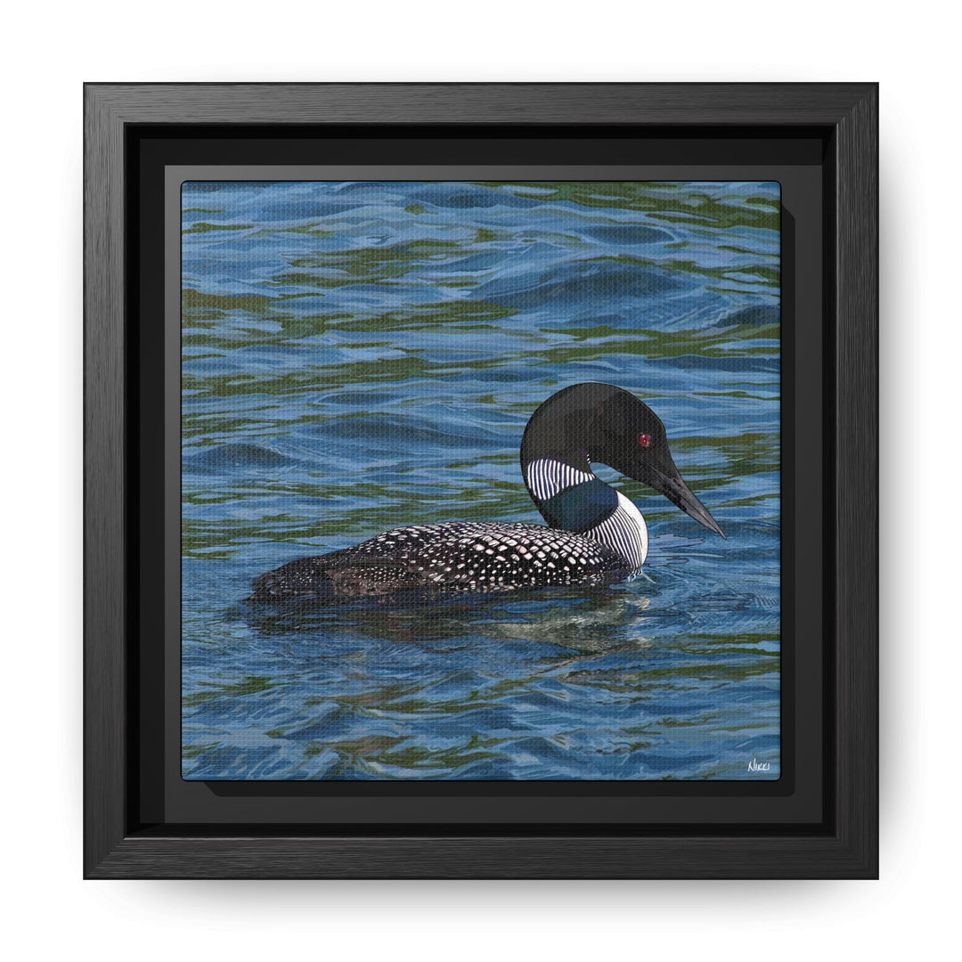 Common Loon: Minnesota State Bird — Framed Canvas Print Wall Art