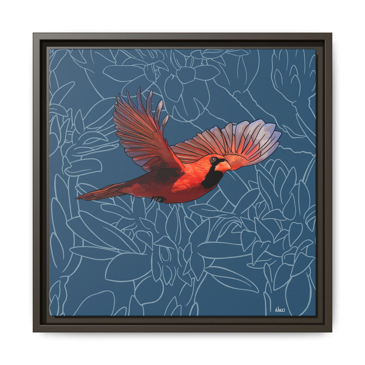 Northern Cardinal: Kentucky State Bird — Framed Canvas Print