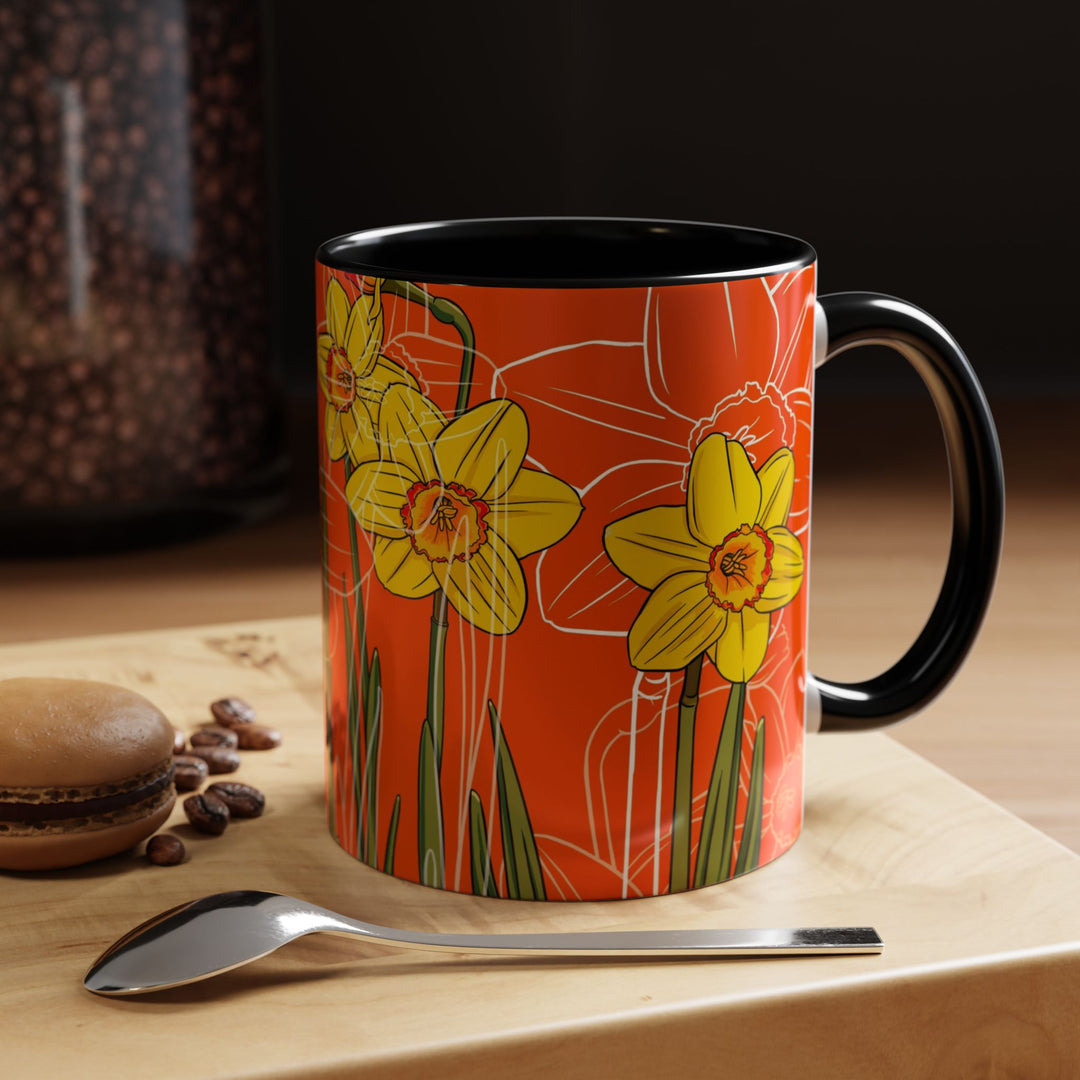 Daffodil Ceramic Coffee Mug — March Birth Month Flower